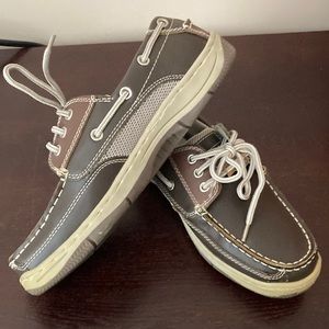 Men’s Leather preppy Boat Shoes Size 7